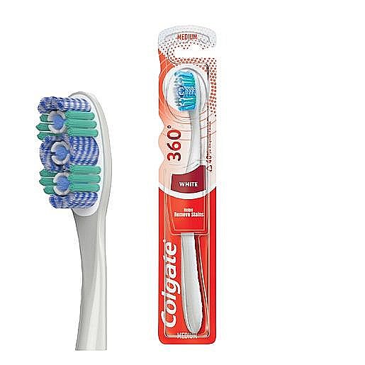 Colgate 360 Optic White Medium Toothbrush ����� ������ ������� 360 ������ ��