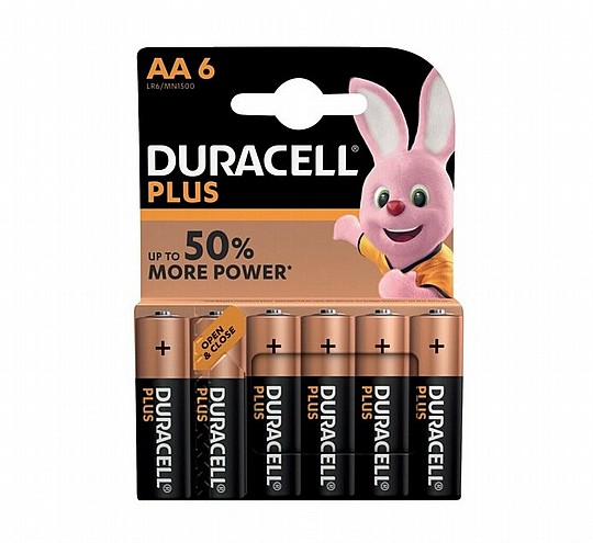 6 ������ "AA" ������� ����� DURACELL PLUS POWER