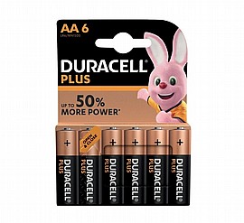 6 ������ "AA" ������� ����� DURACELL PLUS POWER