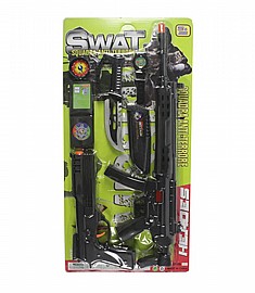 סט שוטר SWAT רובה קת מתקפלת אקדח 8 אביזרים סט שוטר SWAT רובה קת מתקפלת אקדח 8 אביזרים