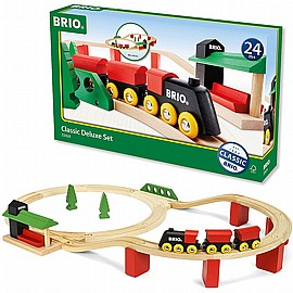 בריו BRIO סט דלוקס קלאסי רכבת+מסילה בריו BRIO סט דלוקס קלאסי רכבת+מסילה