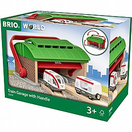 בריו BRIO מוסך לרכבת עם ידית נשיאה בריו BRIO מוסך לרכבת עם ידית נשיאה