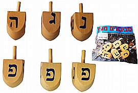 סביבון עץ 6 יח' בשקית בינוני טבעי סביבון עץ 6 יח' בשקית בינוני טבעי