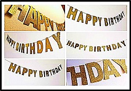 קישוט שרשרת HAPPY BIRTHDAY קישוט שרשרת HAPPY BIRTHDAY