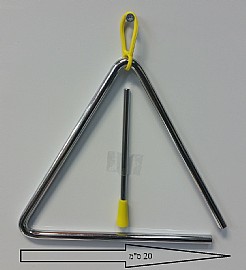 משולש נגינה מקצועי 20X0.7 סמ שקית PVC משולש נגינה מקצועי 20X0.7 סמ שקית PVC