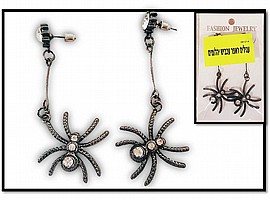 עגילים עכביש יהלומים עגילים עכביש יהלומים
