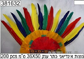 נוצות אינדיאני כתר ענק 36X50 נוצות אינדיאני כתר ענק 36X50