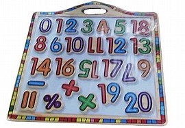 לוח מגנטי מספרים עץ לוח מגנטי מספרים עץ