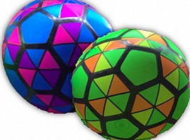 כדור כדורגל זוהר פלורסנט משושים 22 ס"מ כדור כדורגל זוהר פלורסנט משושים 22 ס"מ