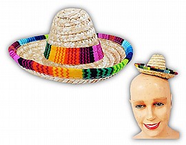 כובע סומבררו מיני 14 ס"מ קש כובע סומבררו מיני 14 ס"מ קש