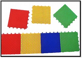 משטח רצפה רשת רך 25X25 ס"מ מעורב צבע משטח רצפה רשת רך 25X25 ס"מ מעורב צבע