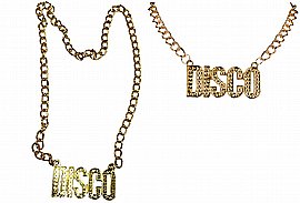 ראפר שרשרת זהב תליון דיסקו DISCO 68 ס"מ ראפר שרשרת זהב תליון דיסקו DISCO 68 ס"מ