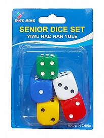 קוביות משחק 22 מ"מ 5 יחידות קוביות משחק 22 מ"מ 5 יחידות