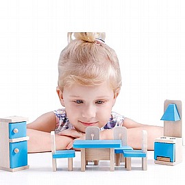 ריהוט עץ גדול תכלת דגם מטבח 7 חלקים 30X16 ס"מ ריהוט עץ גדול תכלת דגם מטבח 7 חלקים 30X16 ס"מ
