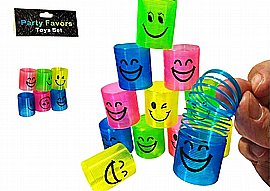 10 יחידות של קפיץ מדרגות סמיילי שקוף 3X2.8 ס"מ בשקית 10 יחידות של קפיץ מדרגות סמיילי שקוף 3X2.8 ס"מ בשקית