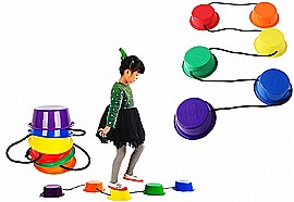 משטח הליכה 6 סירים עם חבל 20X8 ס"מ משטח הליכה 6 סירים עם חבל 20X8 ס"מ