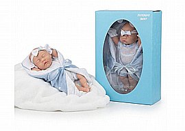 בובה דפה תינוק גומי New born baby בגדים תכלת בובה דפה תינוק גומי New born baby בגדים תכלת