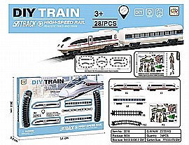 רכבת סיטי חדשה 4 קרונות 28 חלקים USB 54X39 נטען אור צליל רכבת סיטי חדשה 4 קרונות 28 חלקים USB 54X39 נטען אור צליל