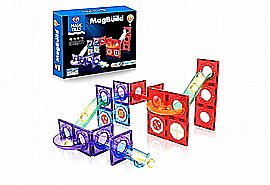 הרכבה מגנט מסלול מגלשות 49 חלקים MAGBUUILD 39X23X7.5 הרכבה מגנט מסלול מגלשות 49 חלקים MAGBUUILD 39X23X7.5