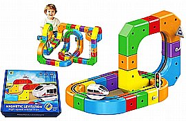 מסלול רכב מגנט 56 חלקים סוללה USB חדש - 24 חלקים מסלול מסלול רכב מגנט 56 חלקים סוללה USB חדש - 24 חלקים מסלול