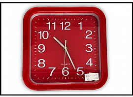 שעון מרובע רקע צבעוני 24.5 ס"מ שעון מרובע רקע צבעוני 24.5 ס"מ