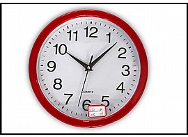 שעון עגול רקע לבן מסגרת 25 ס"מ שעון עגול רקע לבן מסגרת 25 ס"מ