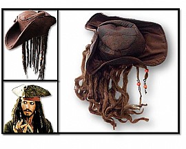 כובע פירט משולש כולל 18 רסטות כובע פירט משולש כולל 18 רסטות