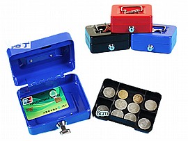 קופה מתכת מפתח + מגש קופה מתכת מפתח + מגש