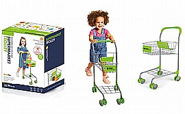 עגלה סופרמרקט מתכת דו שלבית עגלה סופרמרקט מתכת דו שלבית