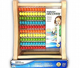 חשבוניה עץ 26.5X32 ס"מ מוטות מתכת חשבוניה עץ 26.5X32 ס"מ מוטות מתכת