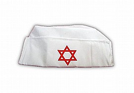 כובע אחות לבן מקורי מגן דוד + הדר בשקית כובע אחות לבן מקורי מגן דוד + הדר בשקית