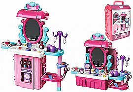 פינת איפור גדולה מתקפלת טרולי 36.50X20 ס"מ נפתחת 72X59X26 ס"מ פינת איפור גדולה מתקפלת טרולי 36.50X20 ס"מ נפתחת 72X59X26 ס"מ