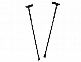 מקל הליכה מתכת טלסקופי 90-75X1.2 ס"מ ידית עץ מקל הליכה מתכת טלסקופי 90-75X1.2 ס"מ ידית עץ