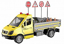 סיטי משאית תיקון דרכים תמרורים IC אור וצליל 25.5X11X9 ס"מ CITY סיטי משאית תיקון דרכים תמרורים IC אור וצליל 25.5X11X9 ס"מ CITY