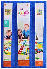 משחק סולמות ונחשים ולודו רצפה 2 ב-1 משחק סולמות ונחשים ולודו רצפה 2 ב-1