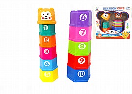 מגדל כוסות מחומש 11 חלקים מגדל כוסות מחומש 11 חלקים