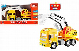 משאית מחפר ABS אור וצליל פריקשין 32X10X17 ס"מ משאית מחפר ABS אור וצליל פריקשין 32X10X17 ס"מ