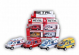 אמבולנס יציקה 12.5 ס"מ METAL (המחיר ליחידה אחת) אמבולנס יציקה 12.5 ס"מ METAL (המחיר ליחידה אחת)