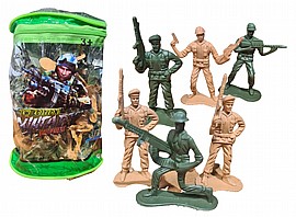 צבא חיילים גדולים 1/65 בתיק PVC צבא חיילים גדולים 1/65 בתיק PVC