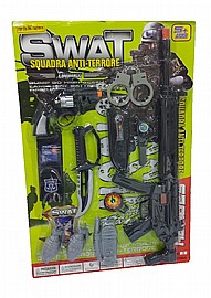 סט שוטר/קומנדו SWAT מקלע +אקדח סכין ואביזרים סט שוטר/קומנדו SWAT מקלע +אקדח סכין ואביזרים