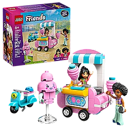 לגו חברות 42643 - דוכן למכירת צמר גפן וקטנוע לגו חברות 42643 - דוכן למכירת צמר גפן וקטנוע