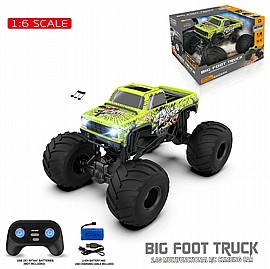 ג'יפ שטח שלט 1:6 2.4G ביג פוט כולל סוללה נטענת ומטען ג'יפ שטח שלט 1:6 2.4G ביג פוט כולל סוללה נטענת ומטען