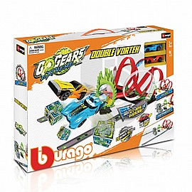 BURAGO מסלול מרוץ מכוניות אקסטרים 360 כפול + 2 מכוניות BURAGO מסלול מרוץ מכוניות אקסטרים 360 כפול + 2 מכוניות