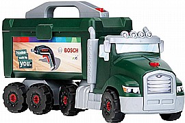 ארגז כלים שהופך למשאית הרכבה + מברגה מיני – 86 חלקים BOSCH ארגז כלים שהופך למשאית הרכבה + מברגה מיני – 86 חלקים BOSCH