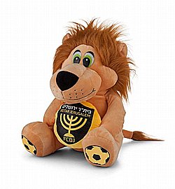 אריה פרווה 35 ס"מ כרית בית"ר ירושלים + קולות אריה פרווה 35 ס"מ כרית בית"ר ירושלים + קולות
