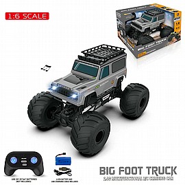 ג'יפ שטח שלט 1:6 2.4G ביג פוט כולל סוללה נטענת ומטען ג'יפ שטח שלט 1:6 2.4G ביג פוט כולל סוללה נטענת ומטען