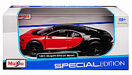 מאיסטו 1:24 בוגאטי שיירון ספורט שחור אדום מאיסטו 1:24 בוגאטי שיירון ספורט שחור אדום