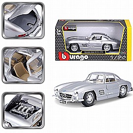 BURAGO מכונית דגמים 1:24 מרצדס SL300 כסף BURAGO מכונית דגמים 1:24 מרצדס SL300 כסף