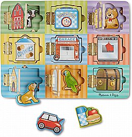 לוח פעילות מחבואים של Melissa & Doug צעצוע עשוי עץ עם מגנטים לוח פעילות מחבואים של Melissa & Doug צעצוע עשוי עץ עם מגנטים