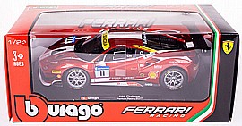 BURAGO מכונית 1:24 פרארי 488 CHALANGE FORMULA RACING BURAGO מכונית 1:24 פרארי 488 CHALANGE FORMULA RACING